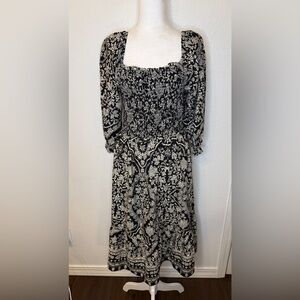 The Pioneer Woman Black and White Long Sleeve Dress